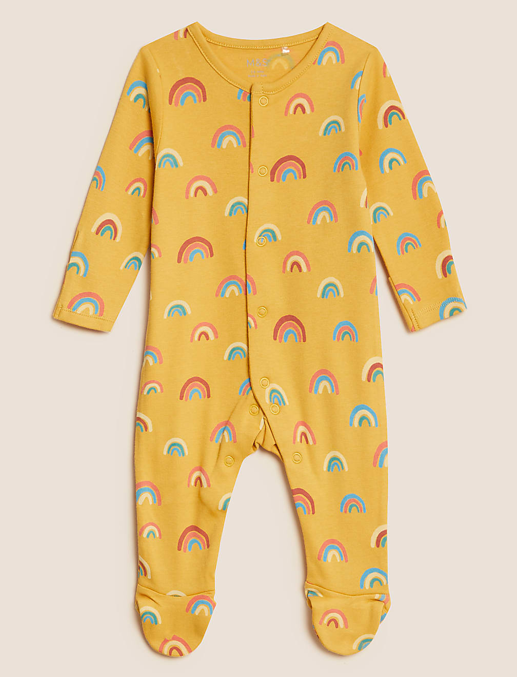 3pk Pure Cotton Patterned Sleepsuits