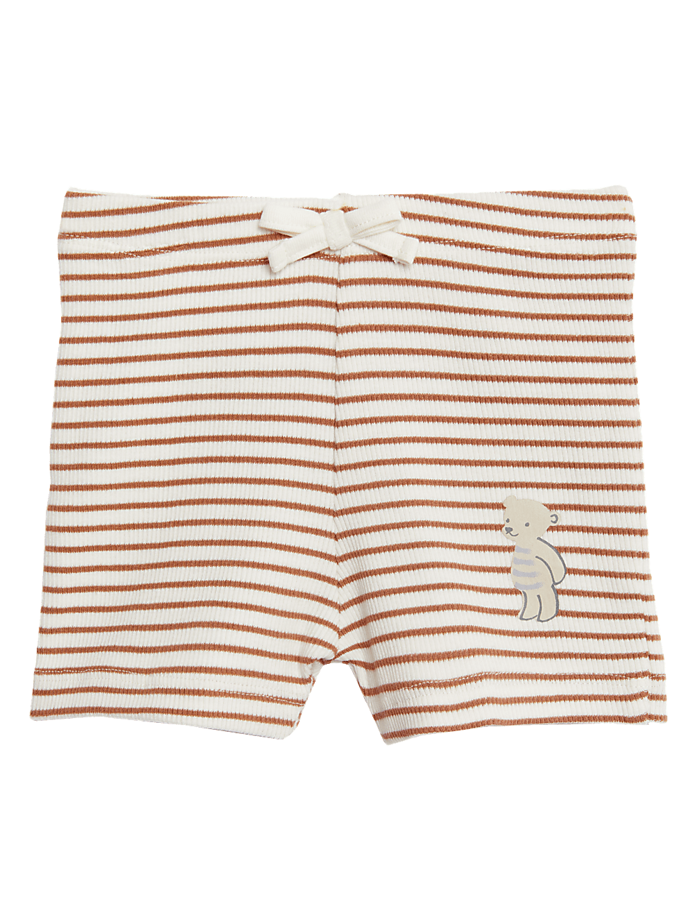 Cotton Rich Striped Bear Shorts