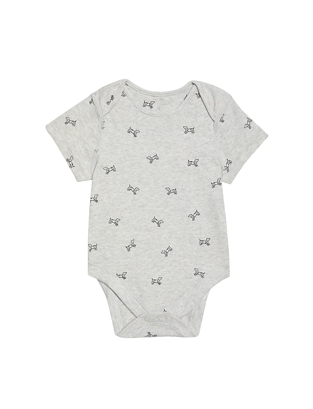 7pk Pure Cotton Dog & Striped Bodysuits (5lbs-3 Yrs)