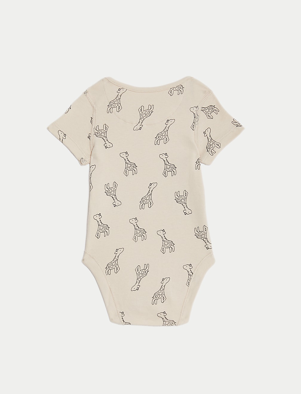 7pk Pure Cotton Giraffe & Striped Bodysuits (5lbs-3 Yrs)