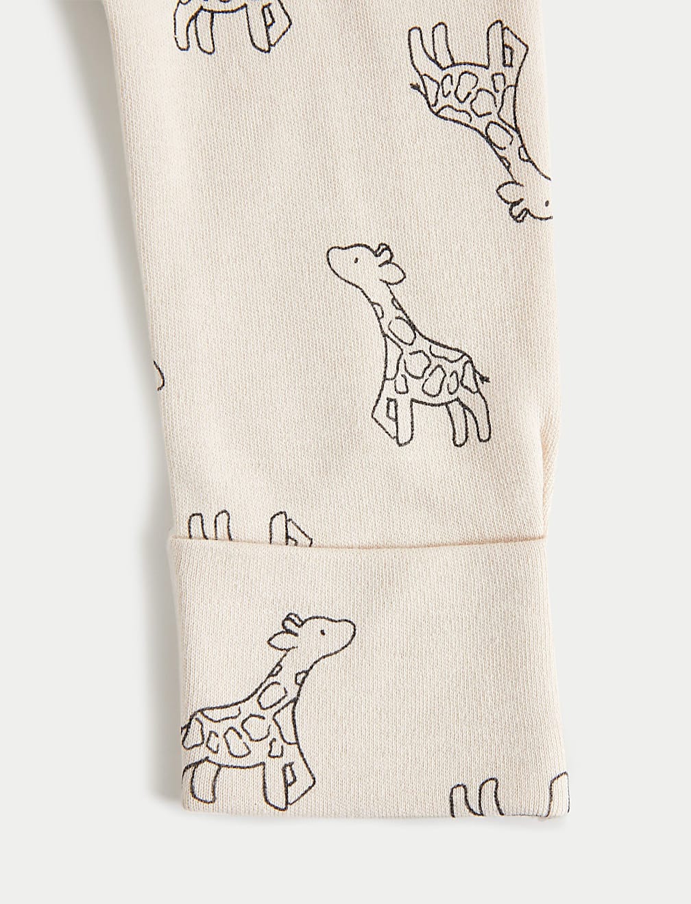 3pk Pure Cotton Giraffe & Striped Sleepsuits (5lbs-3 Yrs)