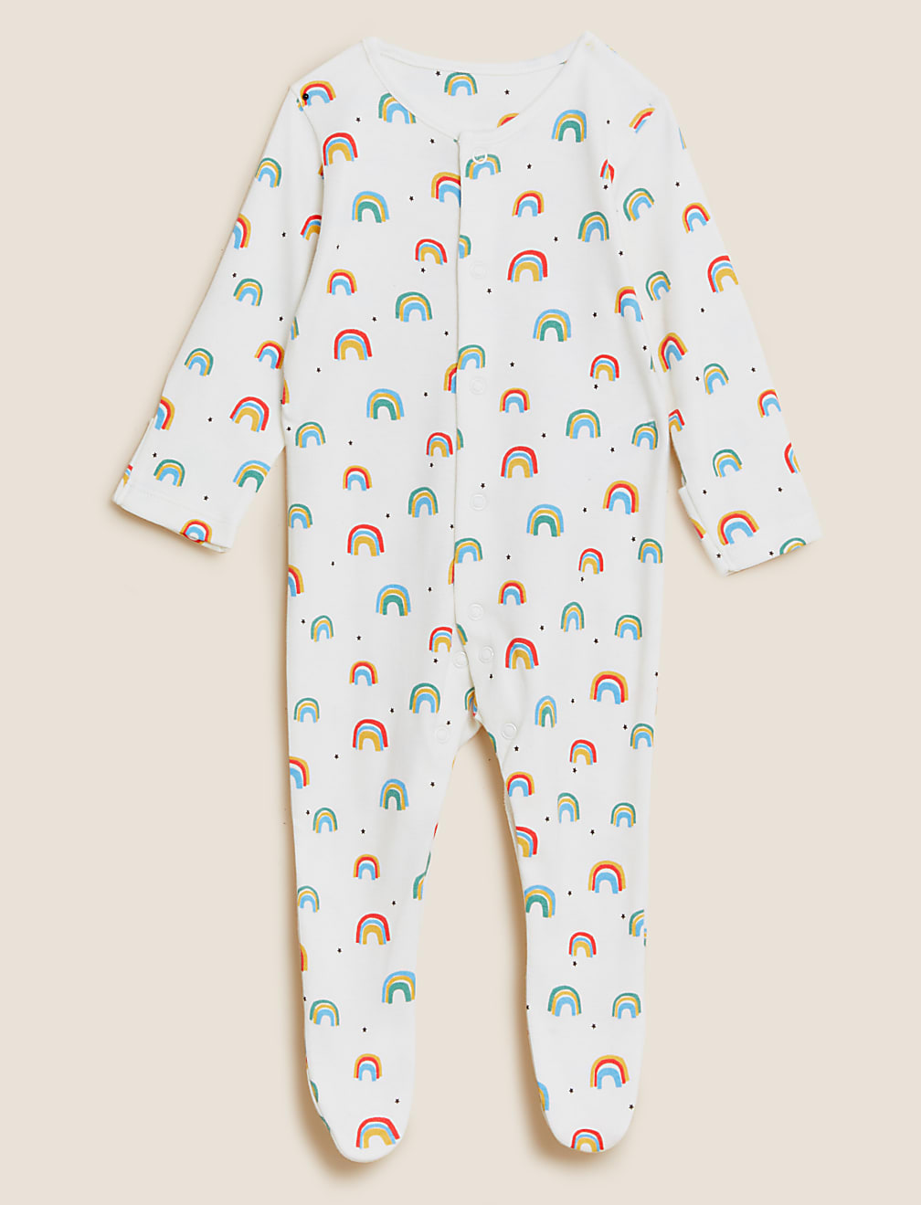 3pk Pure Cotton Printed Sleepsuits