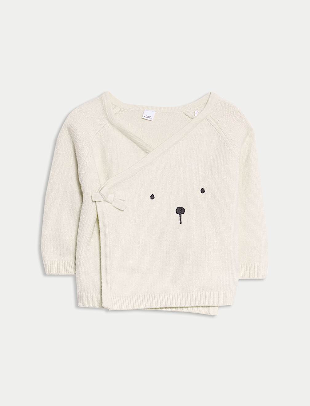 2pc Knitted Bear Wrap Outfit (0-12 Mths)