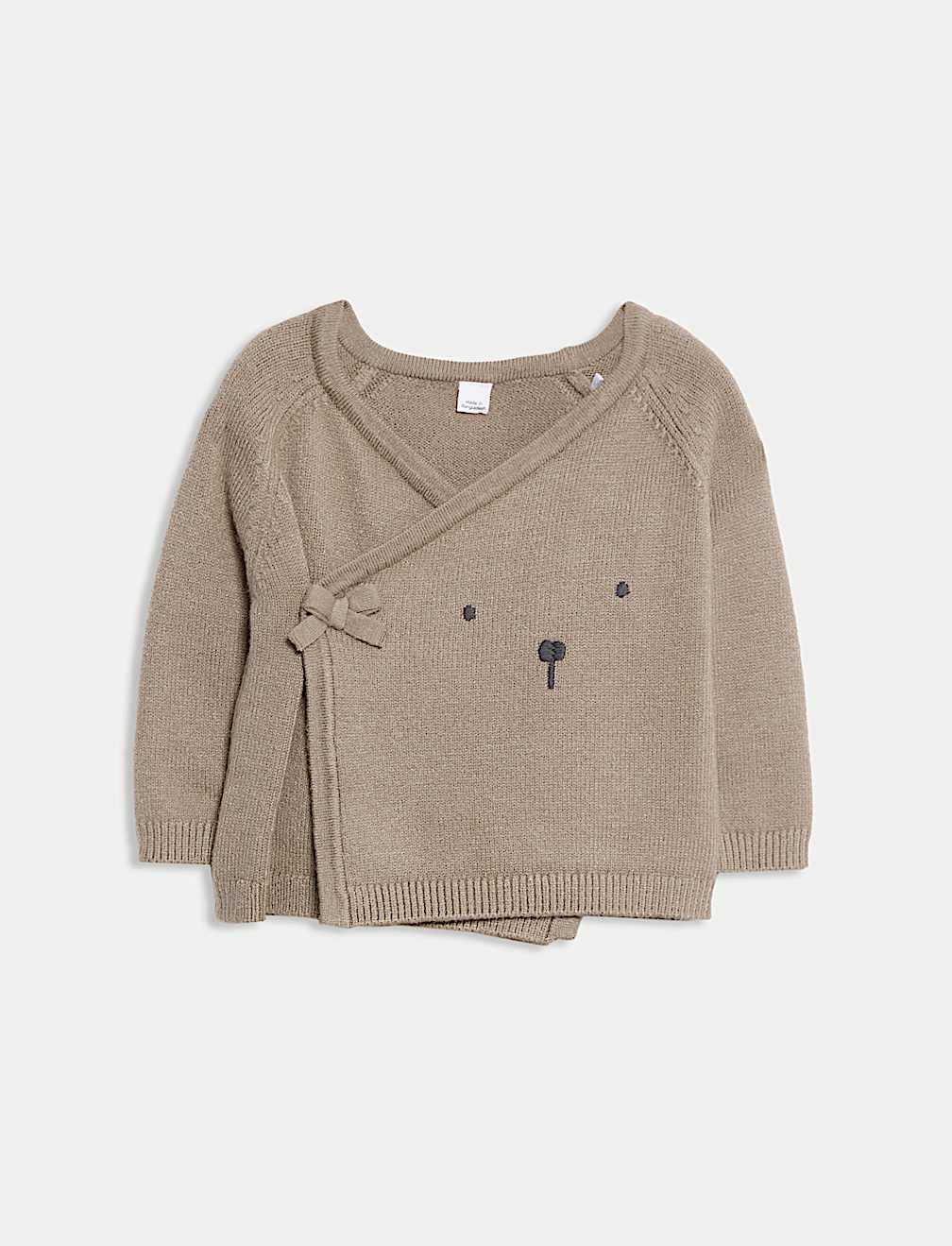 2pc Knitted Bear Wrap Outfit (0-12 Mths)