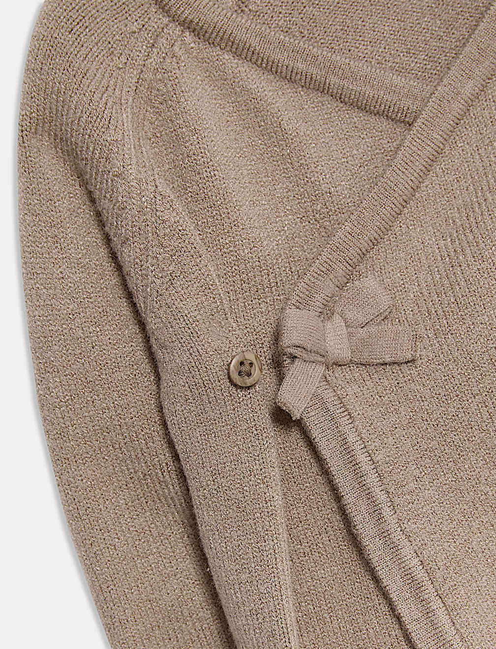 2pc Knitted Bear Wrap Outfit (0-12 Mths)