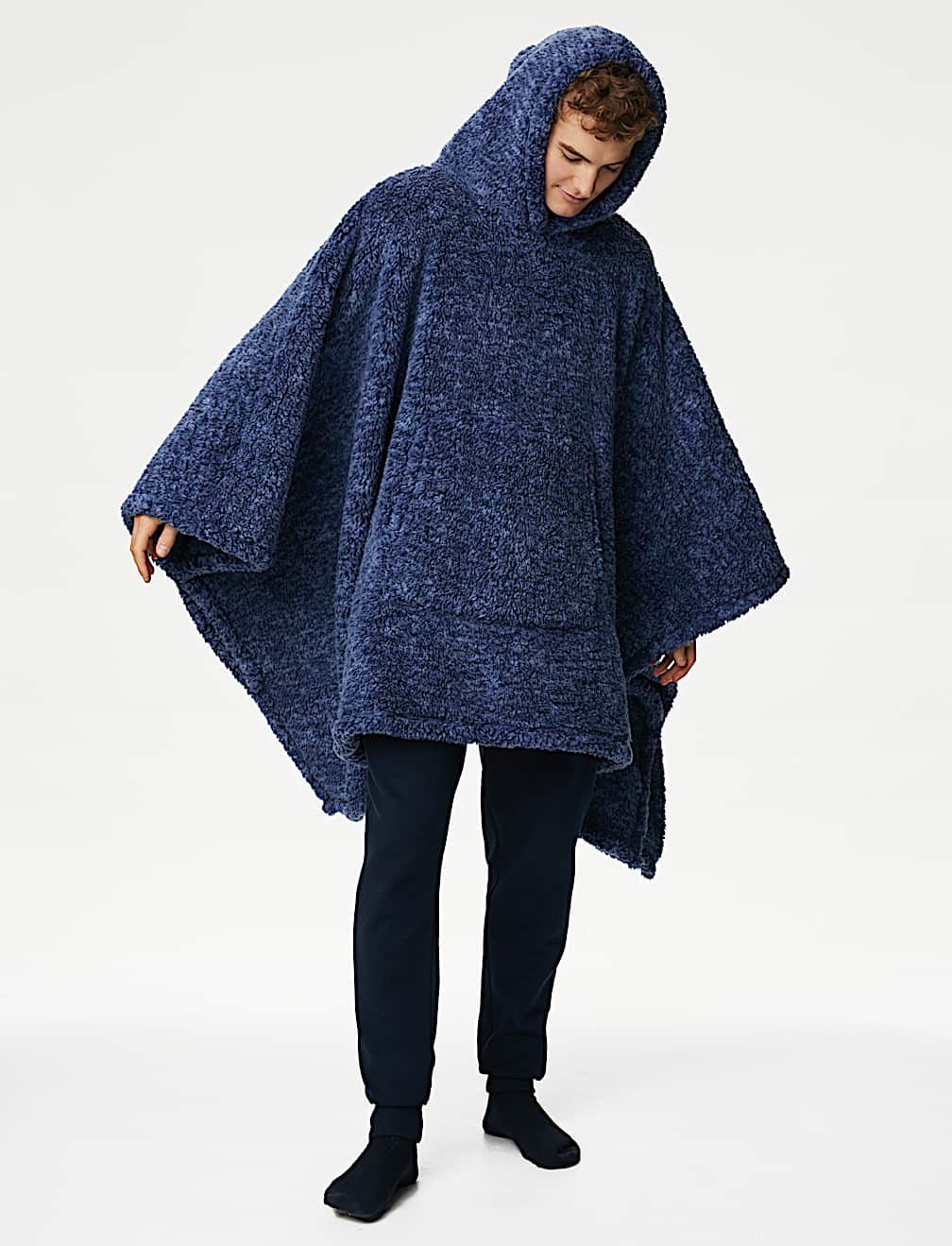 Teddy Fleece Hooded Blanket