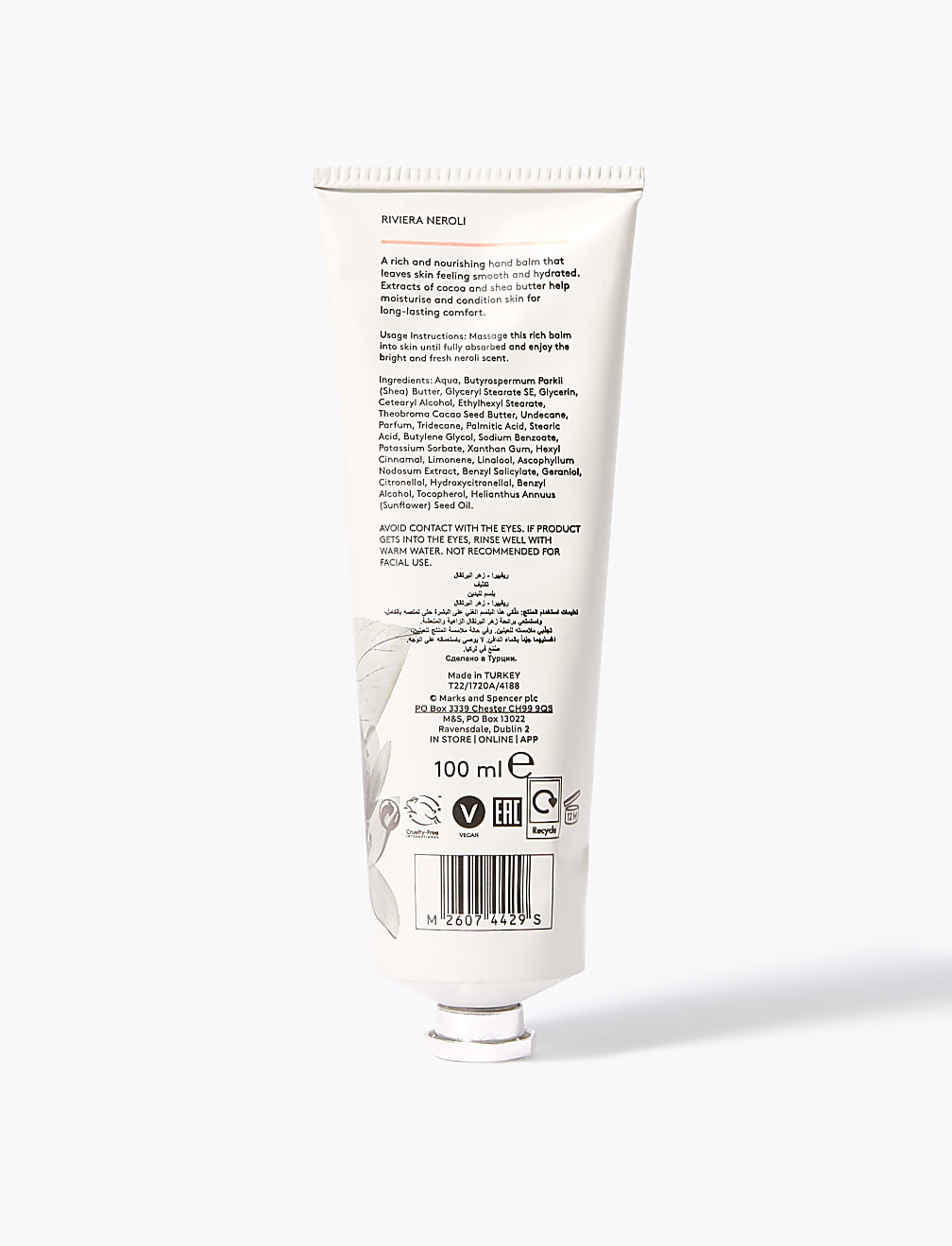 Riviera Neroli Conditioning Hand Balm 100ml
