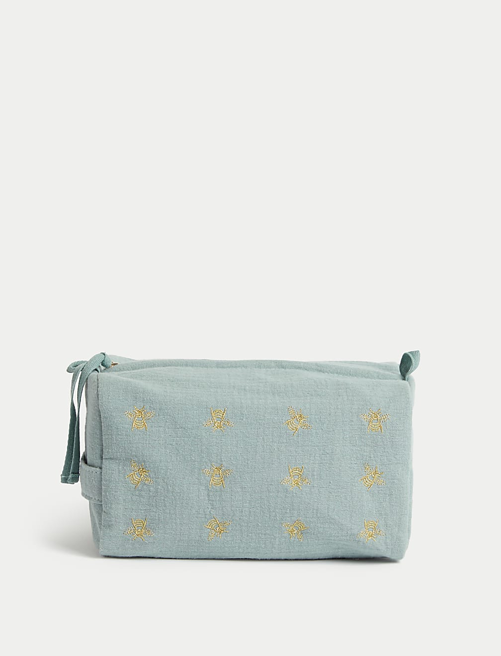 Bee Embroidered Cosmetic Bag