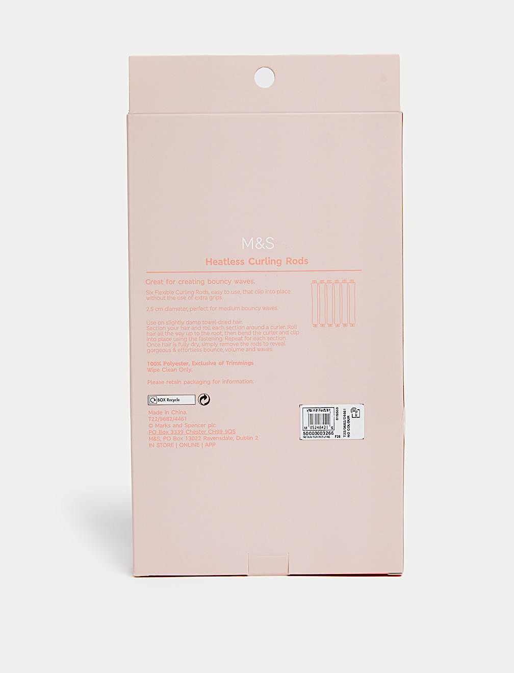 Six Piece Heatless Curling Rod Set