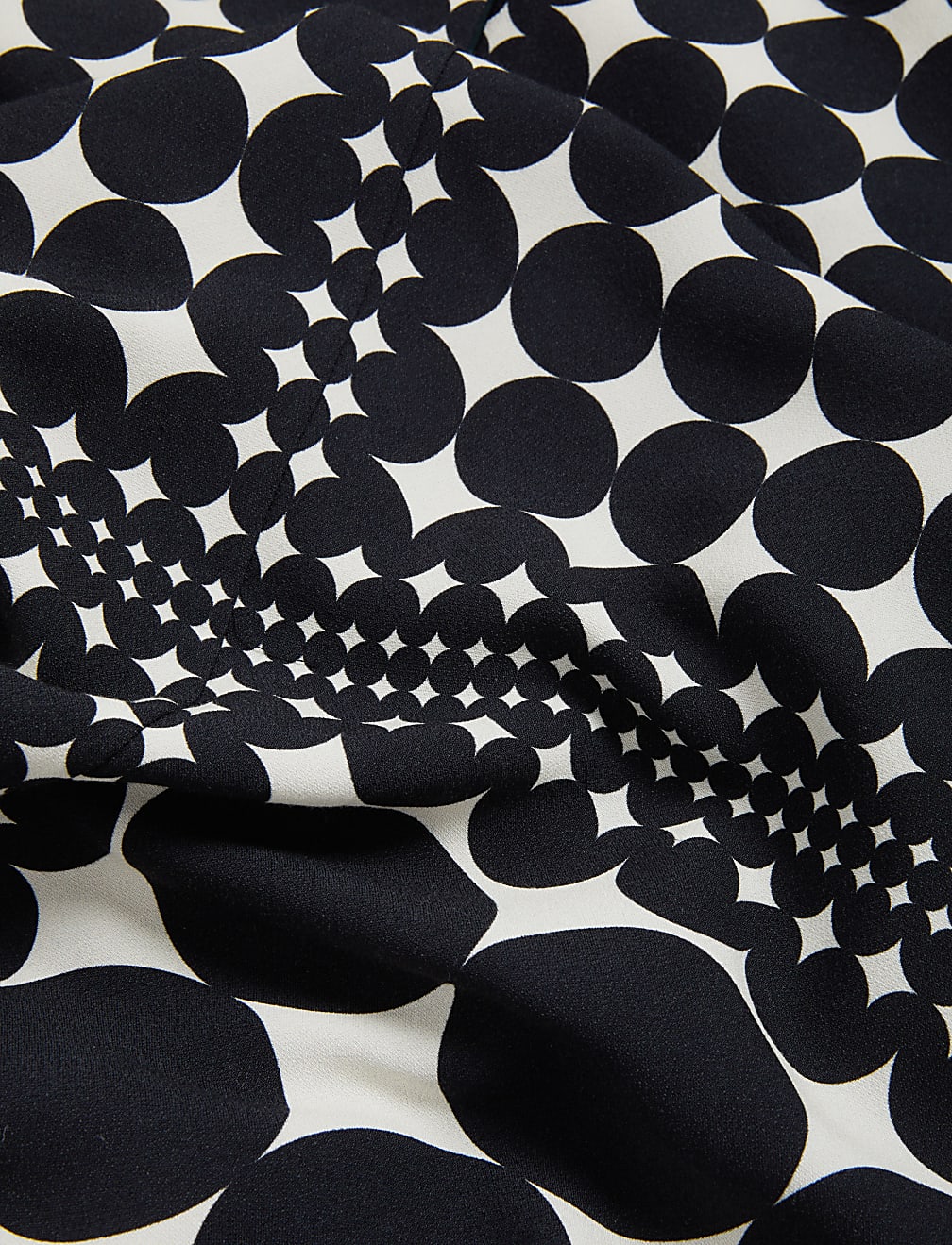 Geometric Round Neck Shift Dress
