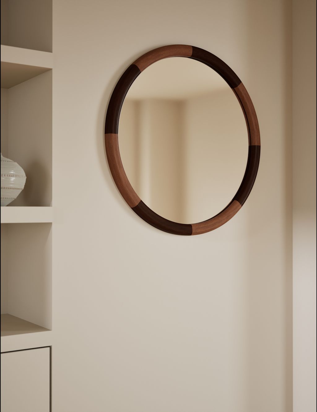 M&S Marlowe Round Wall Mirror - Natural, Natural