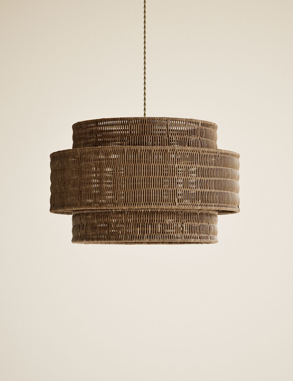 M&S Rattan 3 Tiered Easy Fit Shade - Natural, Natural