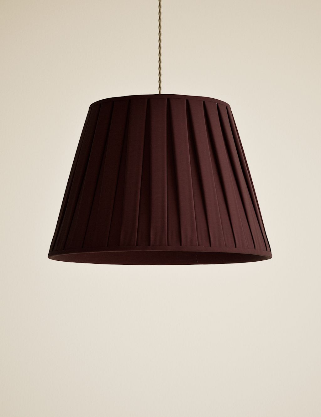 M&S Large Wide Pleated Fabric Shade - Red, Red