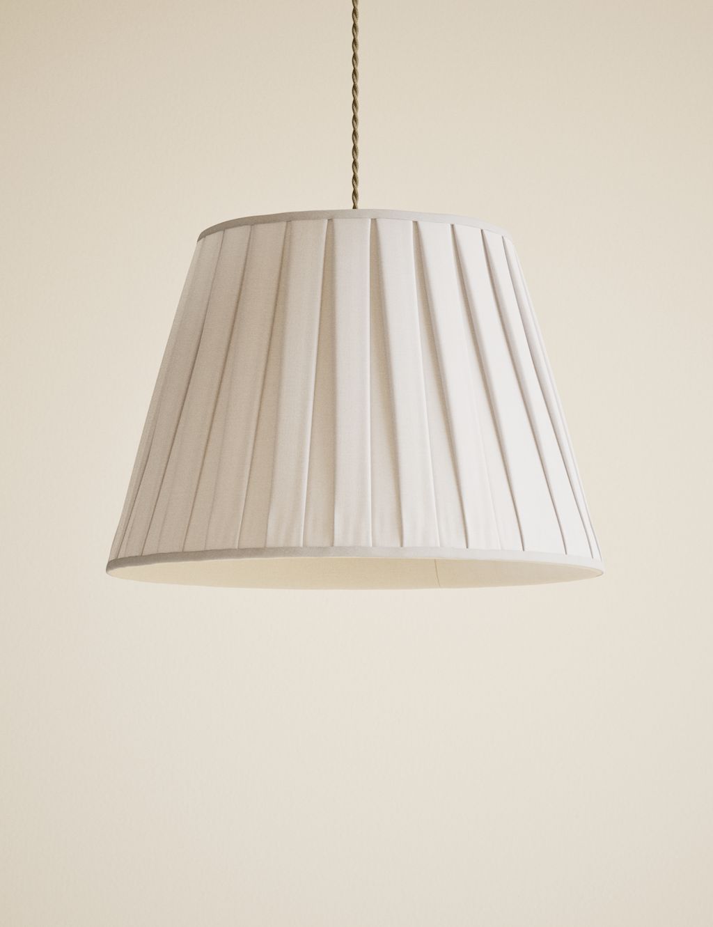 M&S Large Wide Pleated Fabric Shade - Natural, Natural