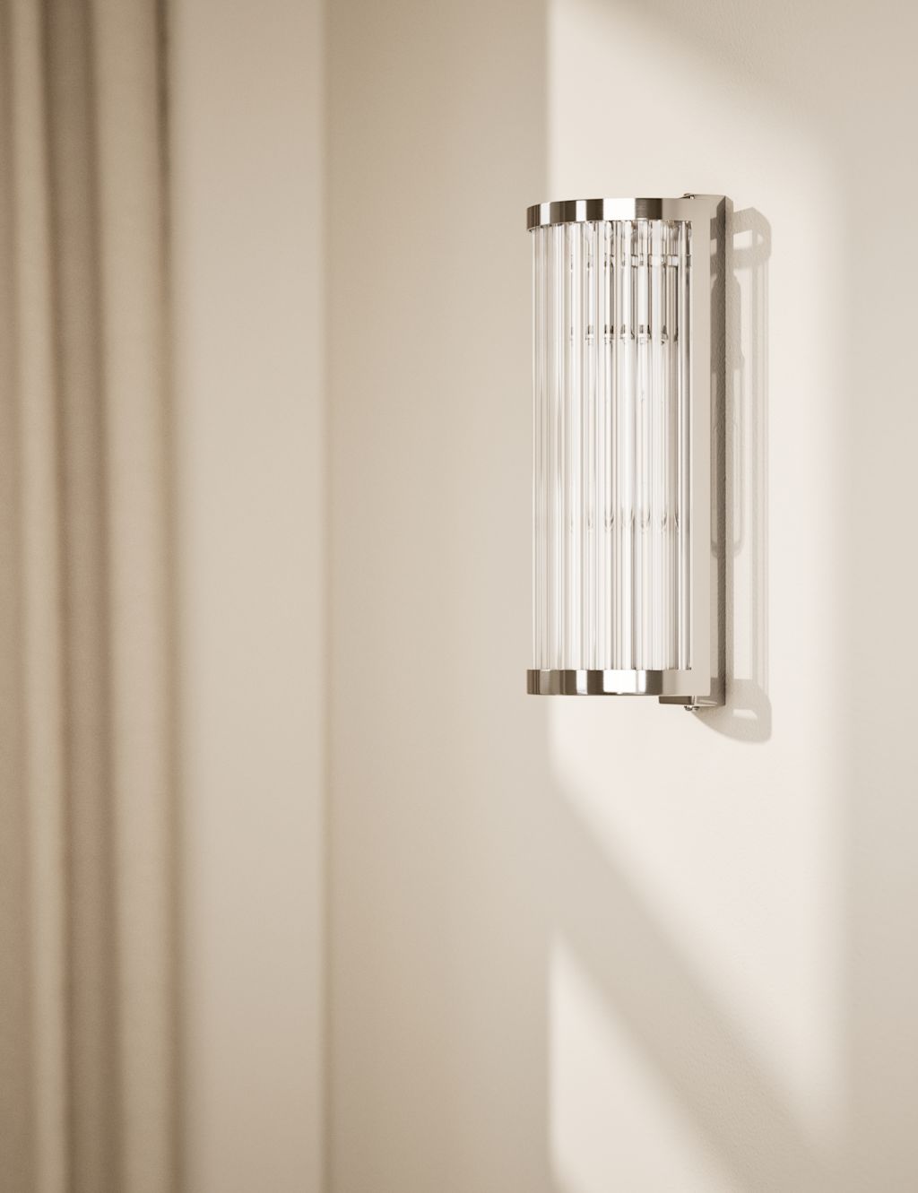 M&S Monroe Wall Light - 1SIZE - Silver, Silver