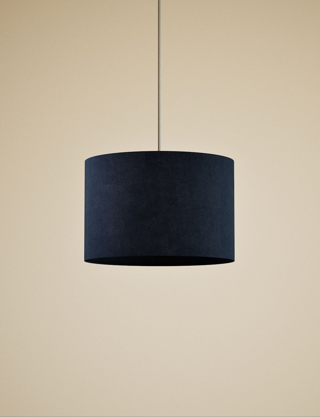 M&S Velvet Lamp Shade - Navy, Navy