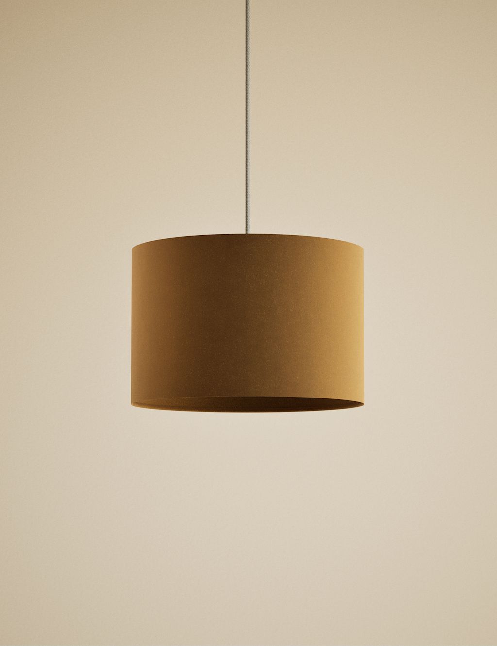 M&S Velvet Lamp Shade - Ochre, Ochre