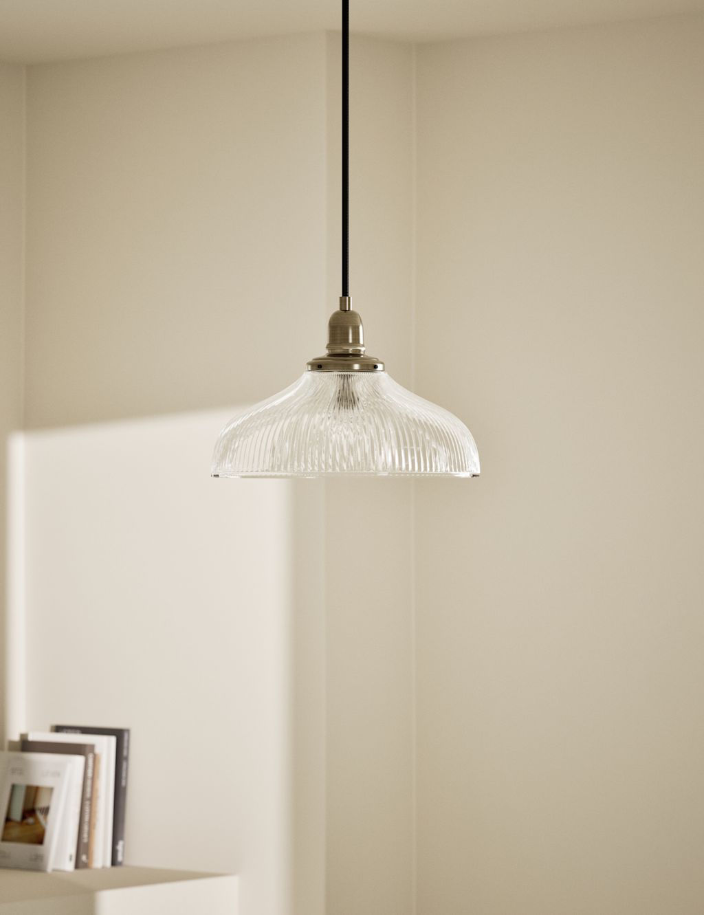 M&S Florence Single Pendant Light - 1SIZE - Antique Brass, Antique Brass