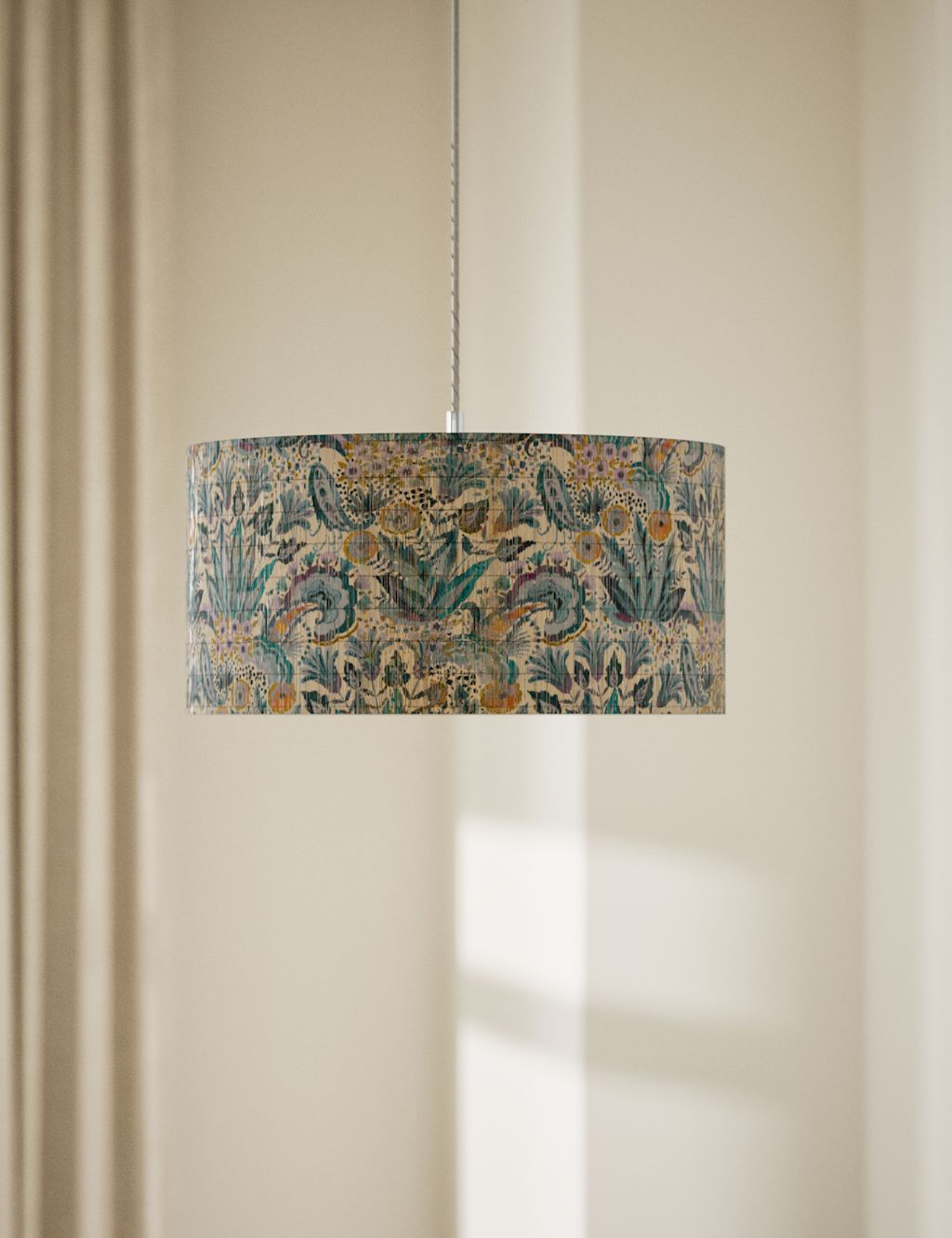 M&S Bamboo Print Shade - 1SIZE - Natural, Natural