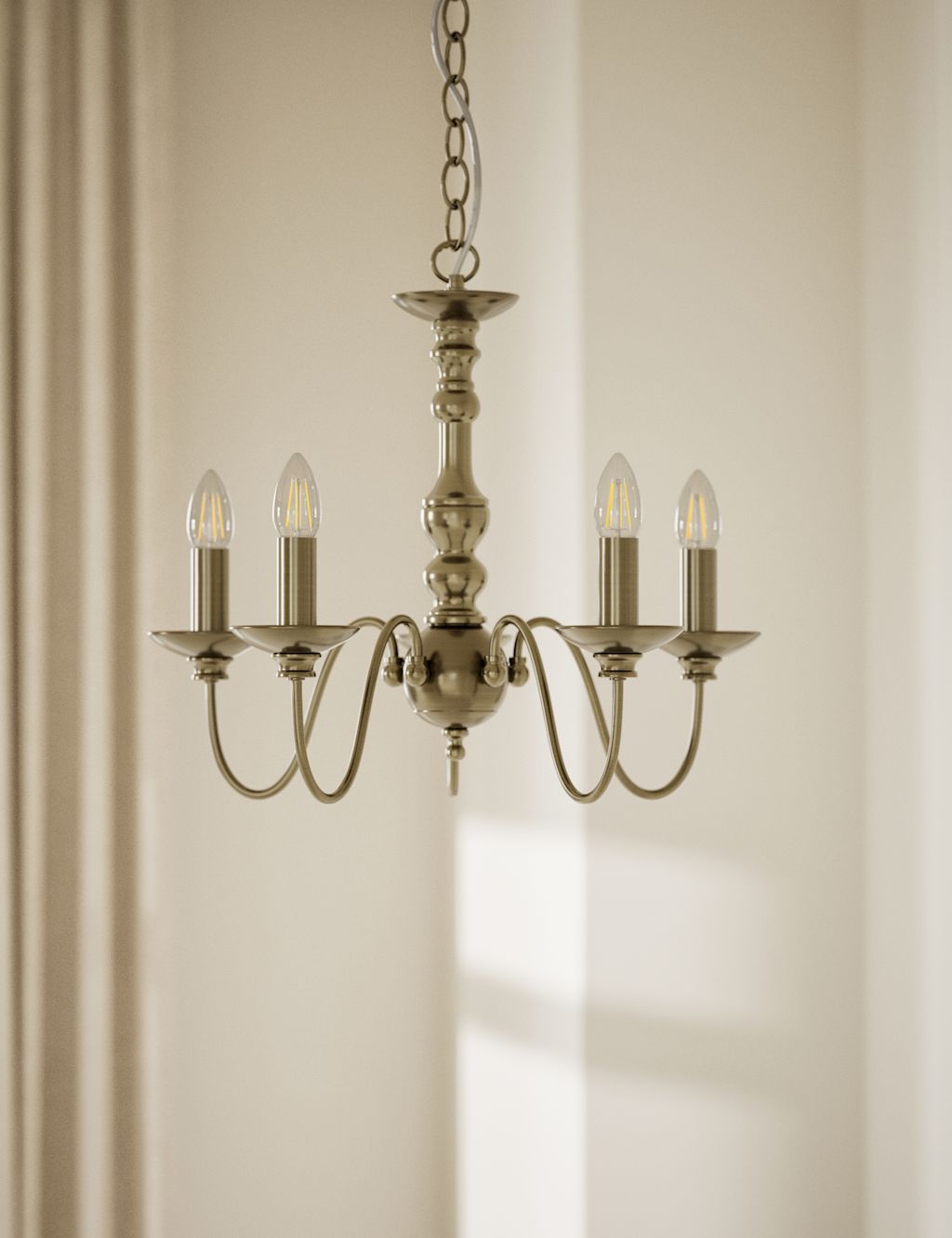 M&S Bethany Chandelier - 1SIZE - Antique Brass, Antique Brass