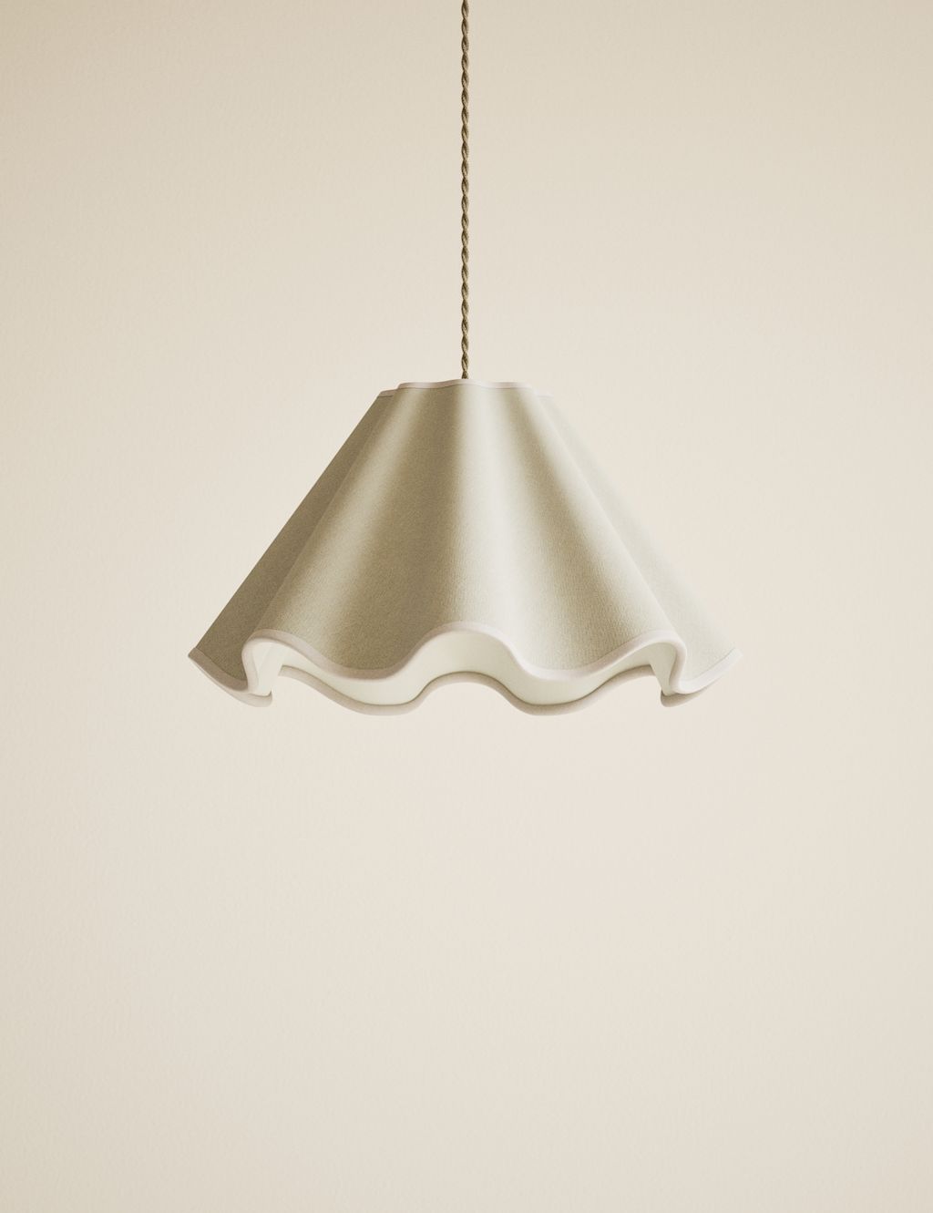M&S Fabric Wave Scallop Shade - Pink, Pink