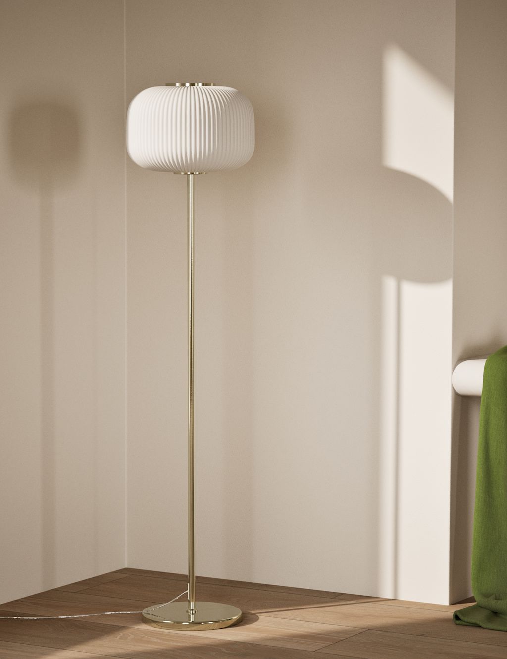 M&S Amelia Floor Lamp - 1SIZE - Antique Brass, Antique Brass