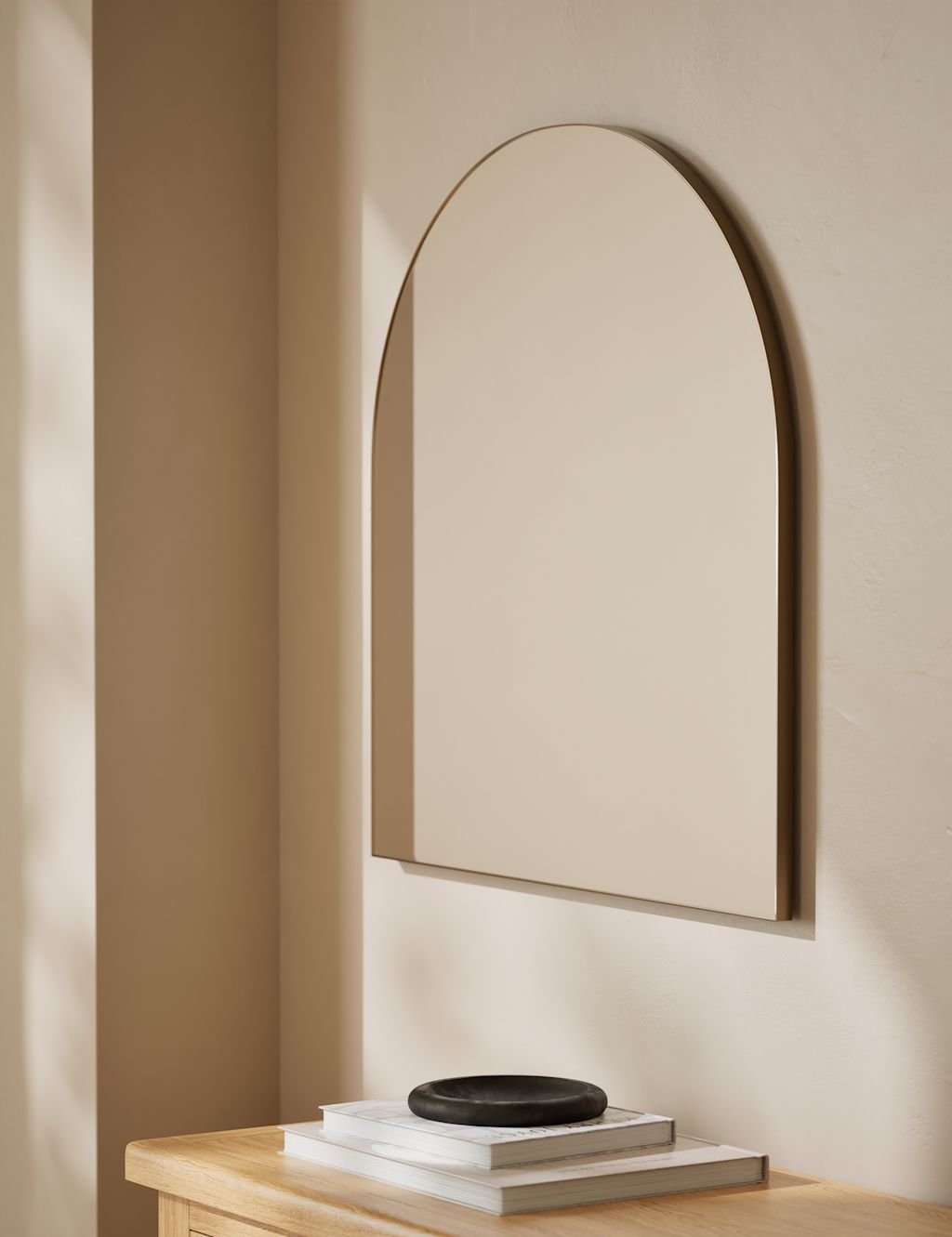 M&S Milan Arch Wall Mirror - Antique Brass, Antique Brass
