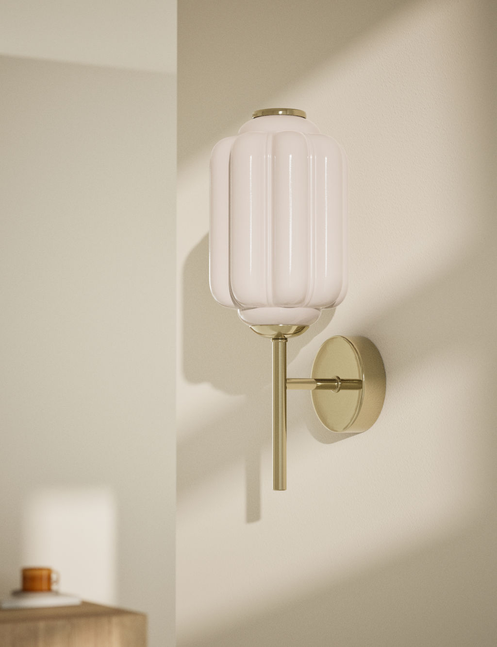 M&S Agnes Wall Light - 1SIZE - Cream, Cream