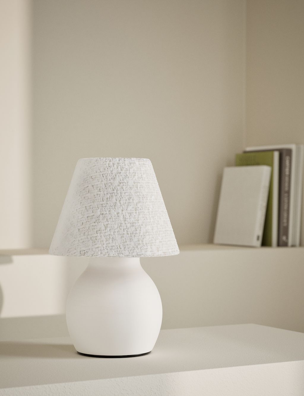 M&S Rowan Battery Operated Table Lamp - 1SIZE - White, White