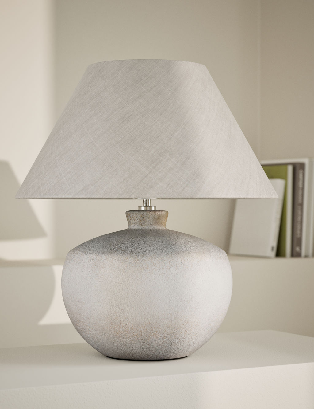 M&S Roma Urn Table Lamp - 1SIZE - White, White