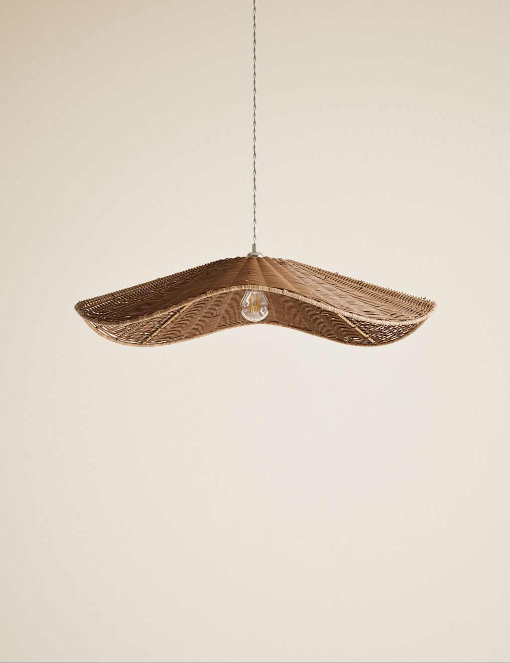 M&S Rocco Large Easy Fit Lamp Shade - Brown, Brown