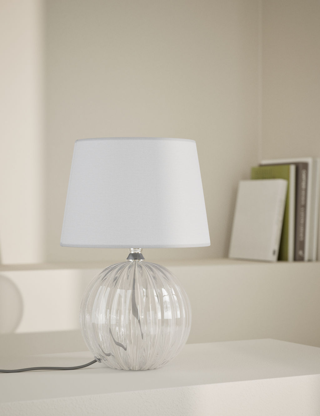 M&S Glass Table Lamp - 1SIZE