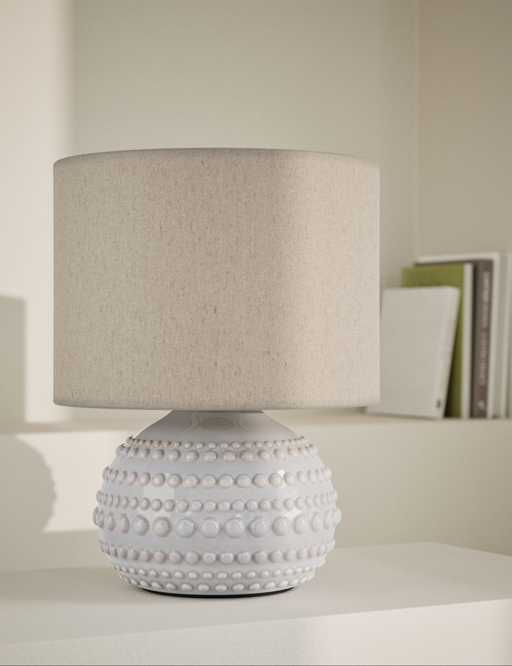 M&S Rio Table Lamp - 1SIZE - White, White