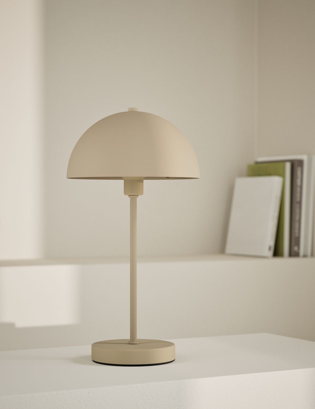 M&S Metal Dome Table Lamp - 1SIZE - Cream, Cream