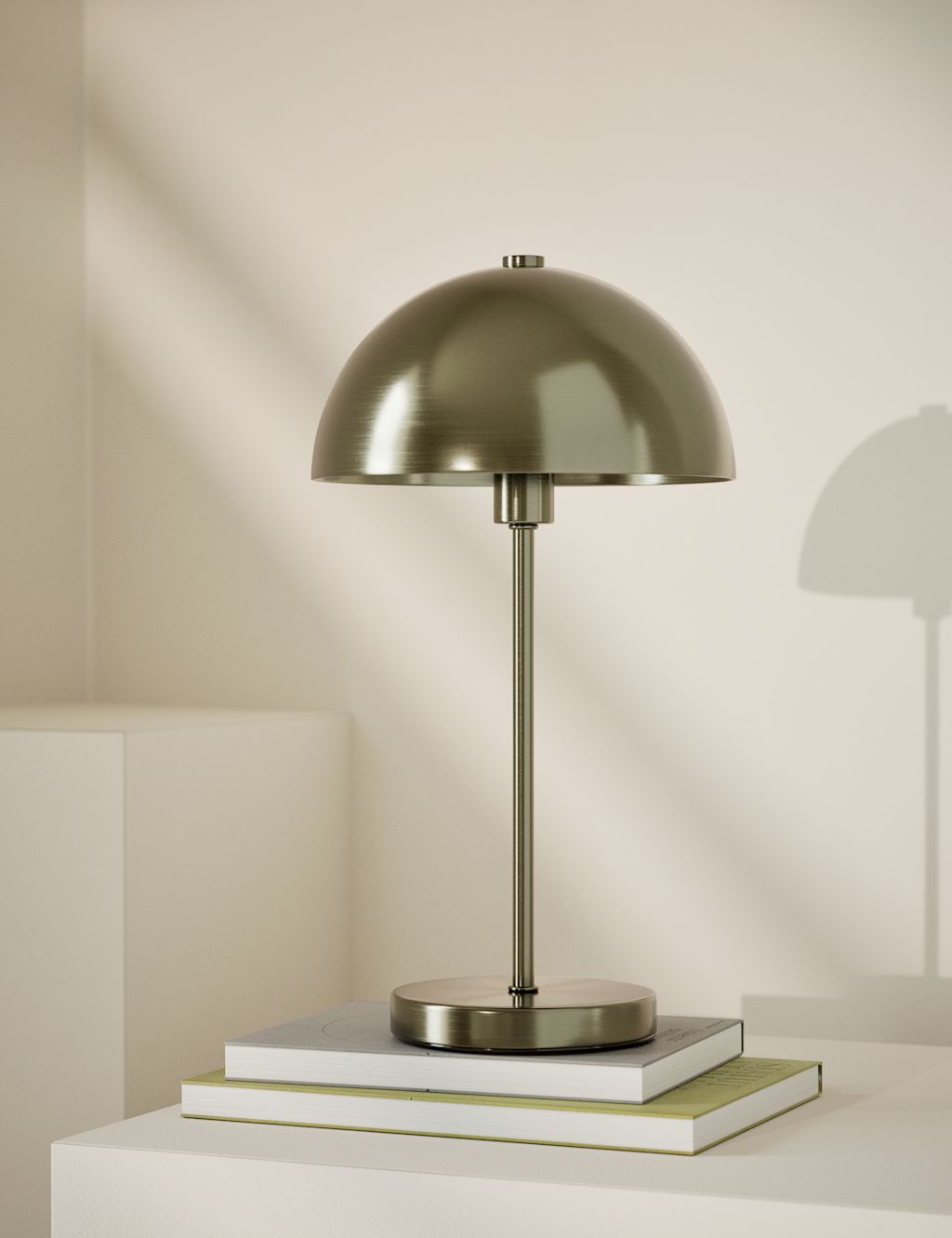 M&S Dome Table Lamp - 1SIZE - Antique Brass, Antique Brass