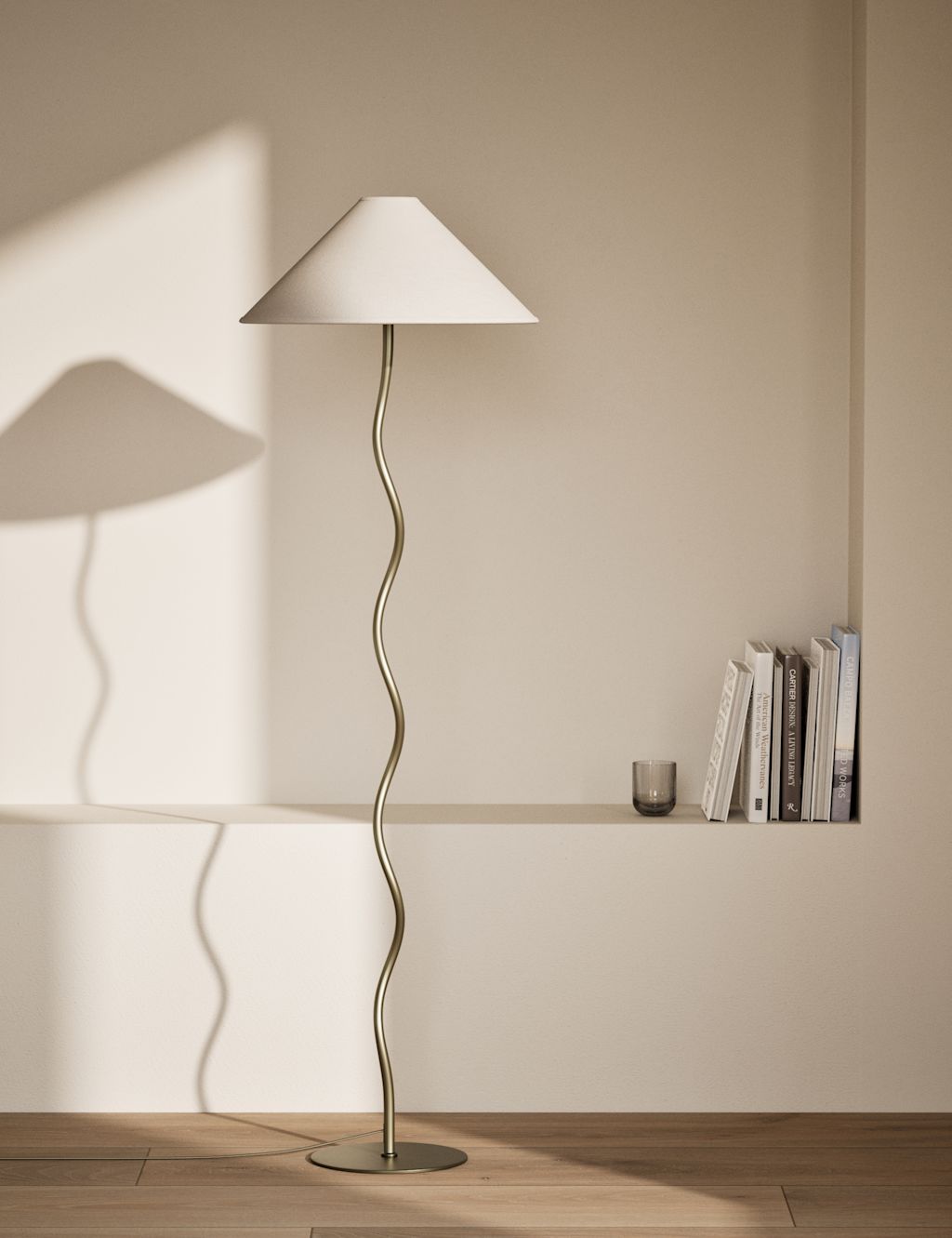 M&S Hallie Floor Lamp - 1SIZE - Cream, Cream