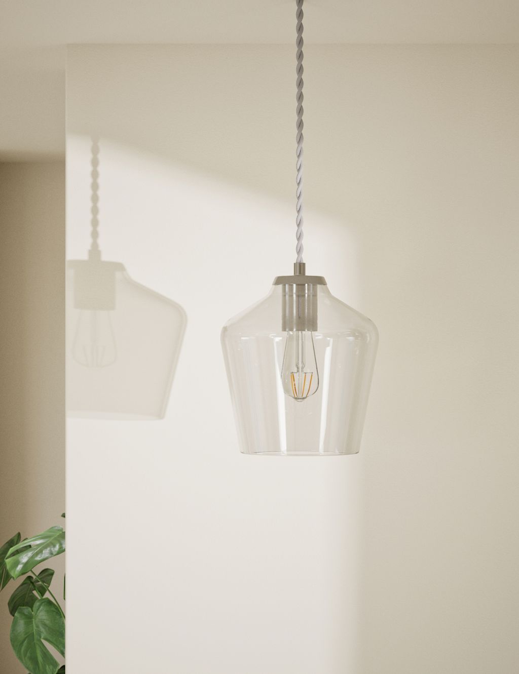 M&S Claudia Pendant Light - 1SIZE - Clear, Clear