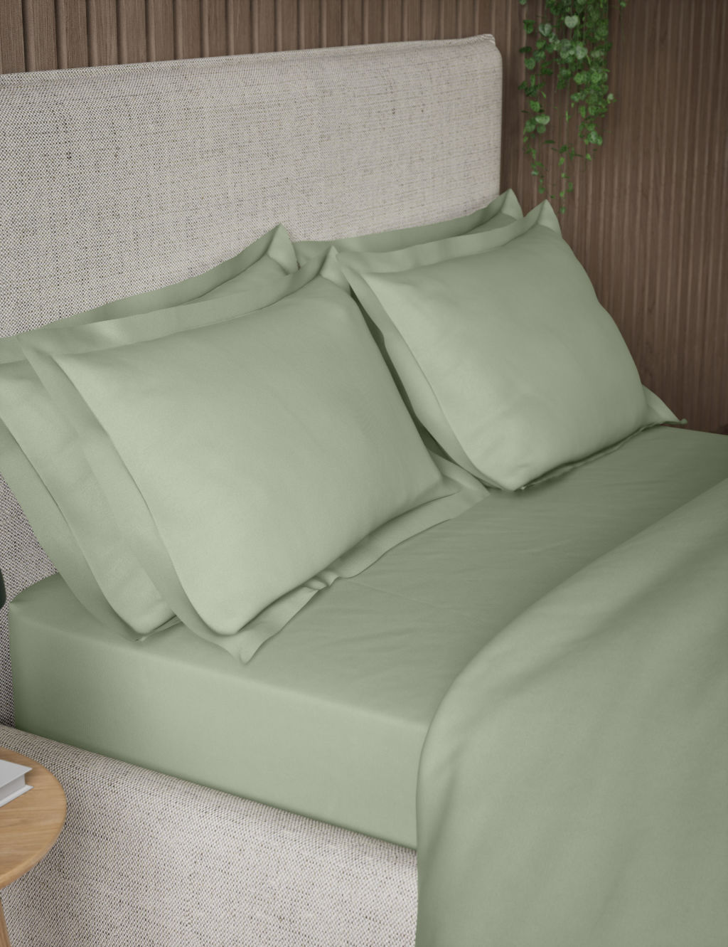 M&S 2 Pack 300 Thread Count Oxford Pillowcases - Sage, Sage