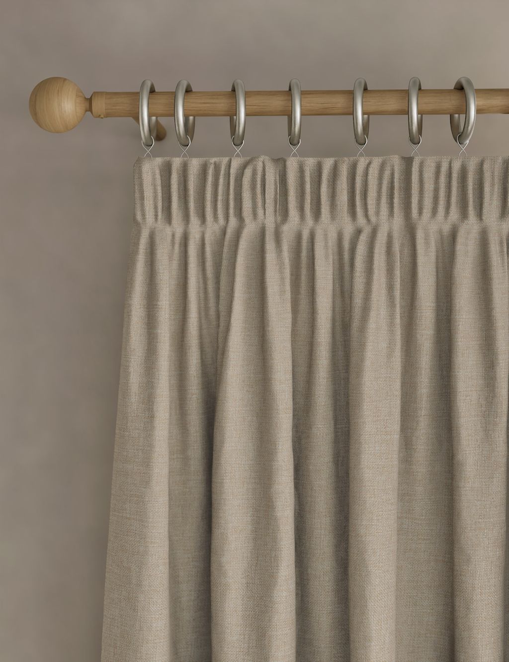 M&S Isabelle Pencil Pleat Blackout Curtains - W117cm, Drop 137cm - Champagne, Champagne