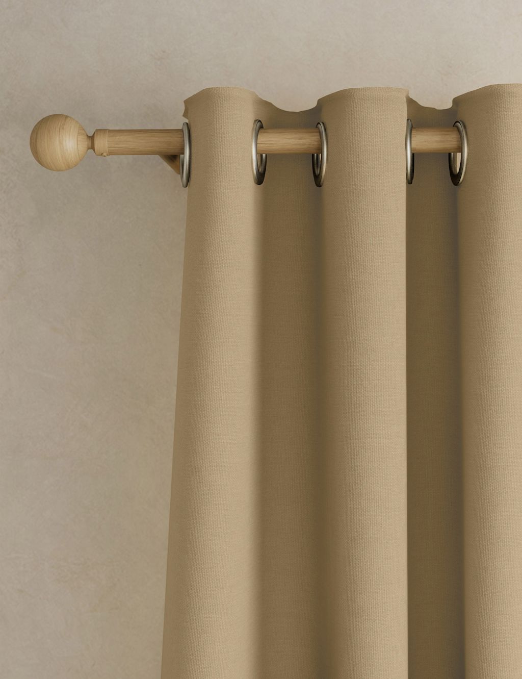 M&S Brushed Eyelet Blackout Thermal Curtains - W117cm, Drop 183cm - Bronze, Bronze