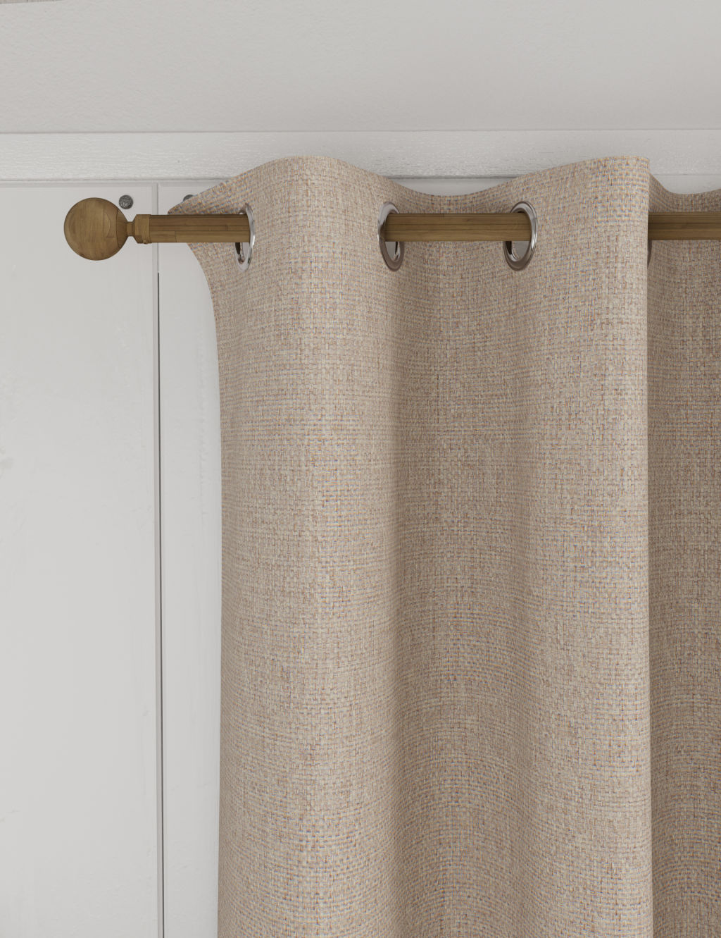 M&S Isabelle Eyelet Blackout Curtains - W117cm, Drop 137cm - Champagne, Champagne