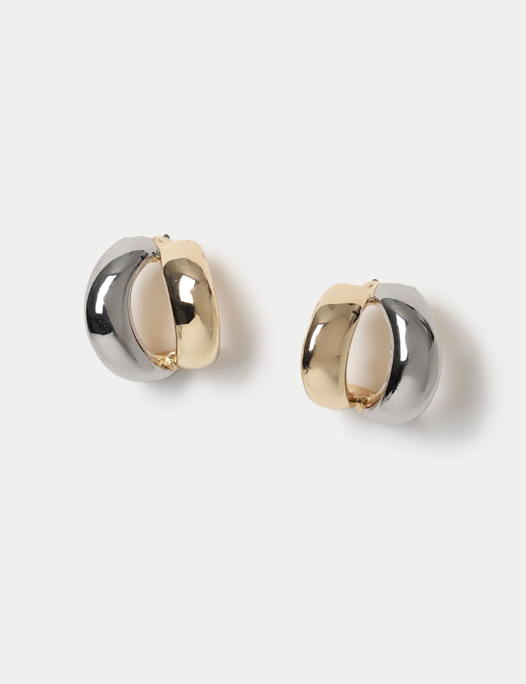 M&S Mixed Metal Open Hoop Earrings - Multi, Multi