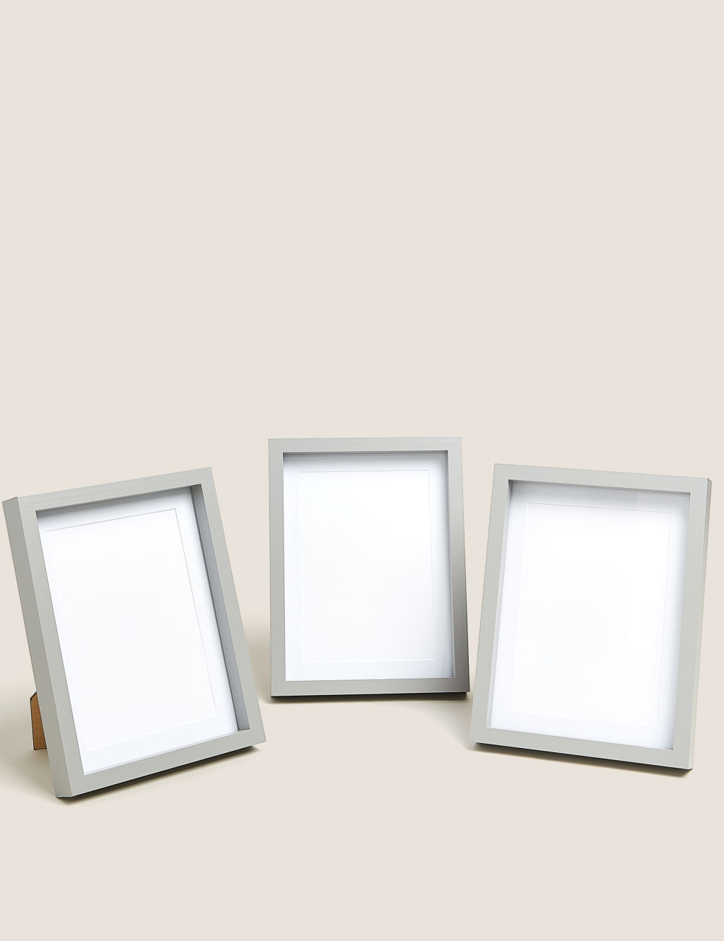 M&S Set of 3 Photo Frames 5x7 inch - 1SIZE - Grey, Grey