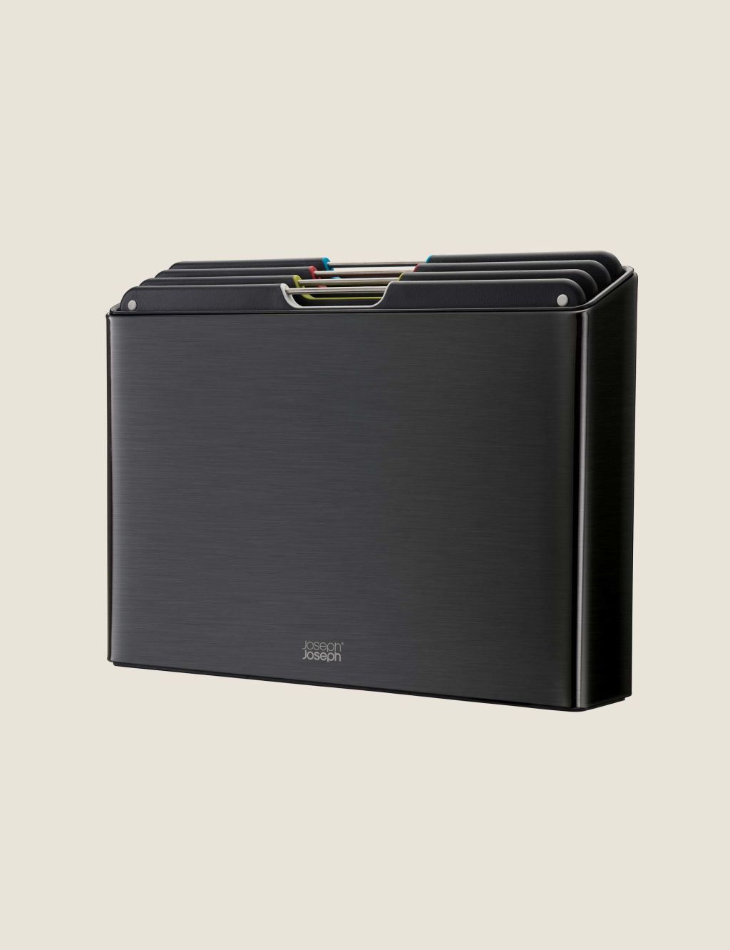 Joseph Joseph 4 Piece Folio Steel Chopping Board Set - 1SIZE - Black, Black