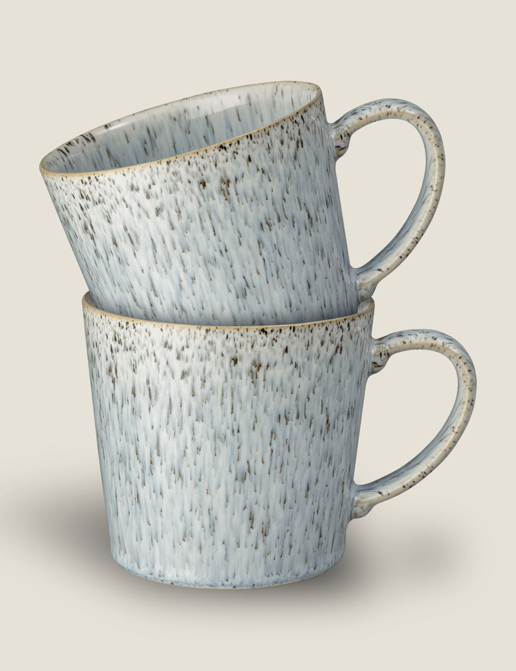 DENBY HOME Set of 2 Halo Speckle Mugs - 1SIZE - Blue Mix, Blue Mix
