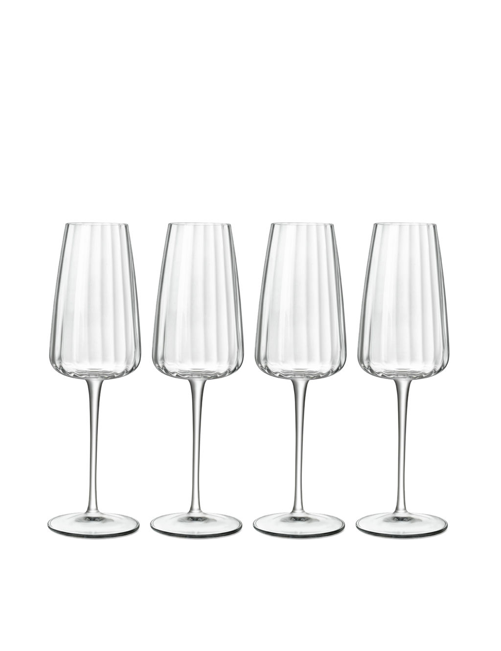 Luigi Bormioli Set of 4 Optica Champagne Flutes - 1SIZE