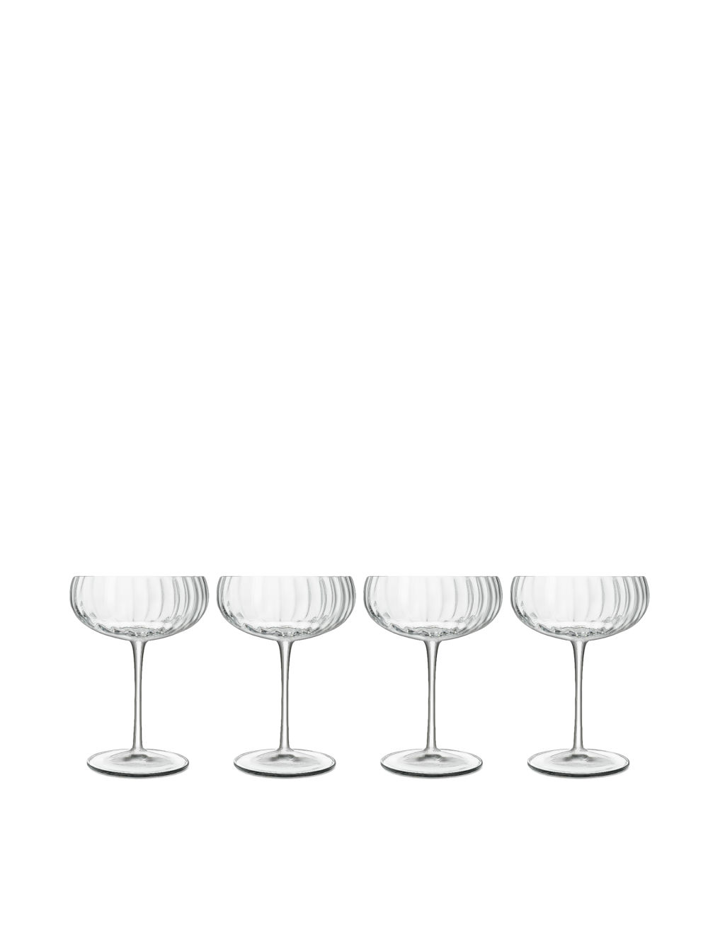 Luigi Bormioli Set of 4 Optica Champagne Saucers - 1SIZE