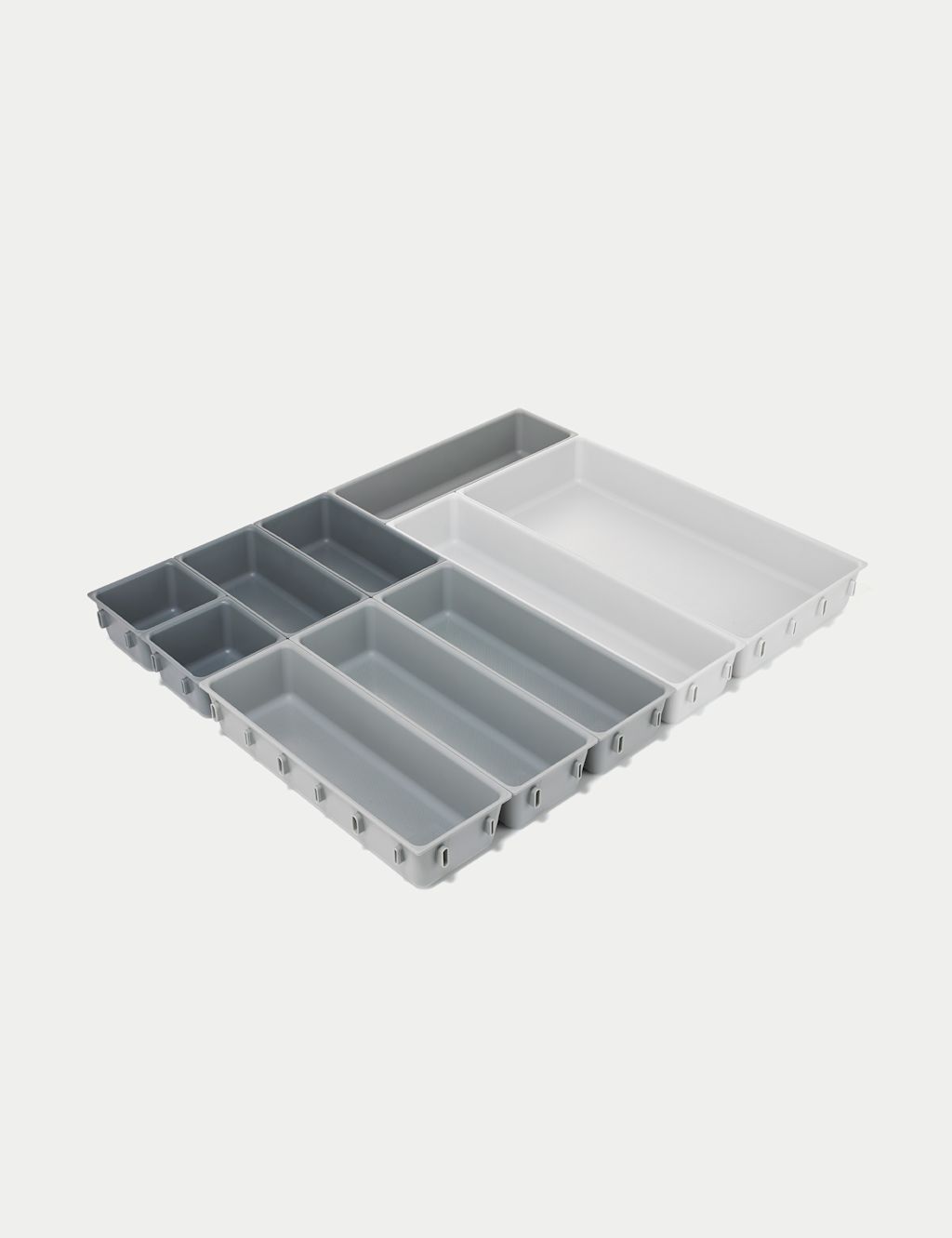 Joseph Joseph 10 Piece Drawer Organiser Set - Light Stone, Light Stone