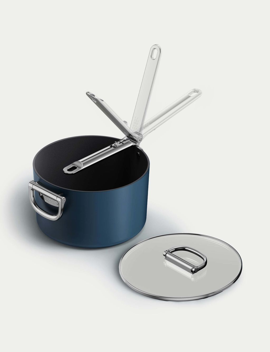 joseph joseph space ceramic 23cm non-stick saucepan - 1size - blue, blue