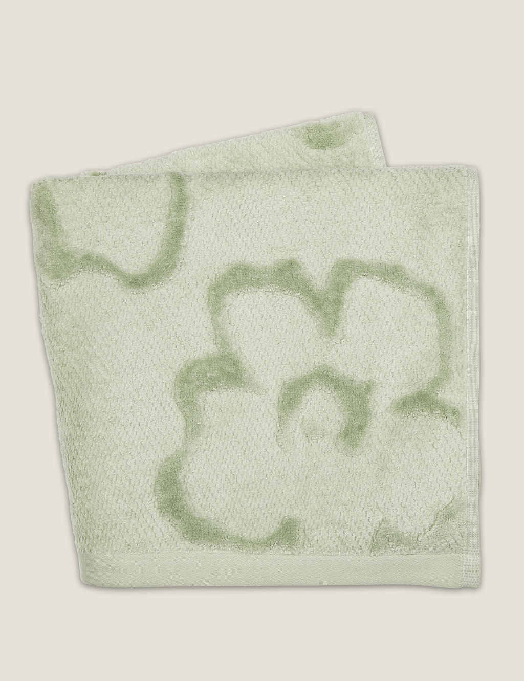 Ted Baker Pure Cotton Magnolia Textured Towel - EXL - Sage, Sage